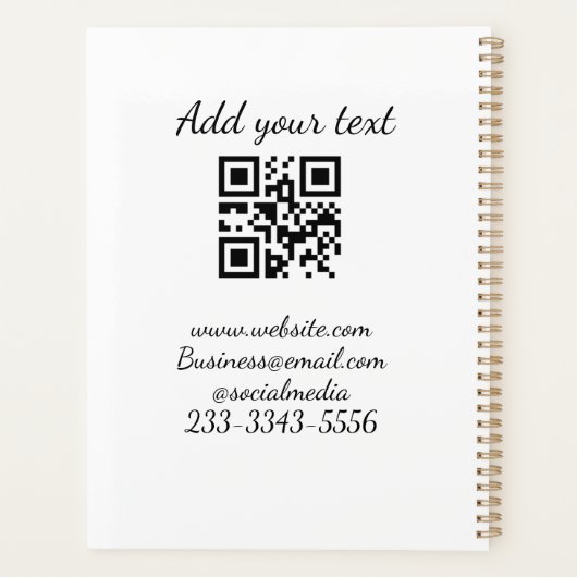 code QR personnalisé simple ajouter votre nom text (Dos)