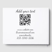 code QR personnalisé simple ajouter votre nom text (Verso)