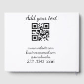code QR personnalisé simple ajoutez votre nom text (Verso)