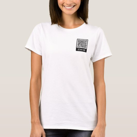 Code QR personnalisé T-Shirt Scan Info Votre cadea (Devant)