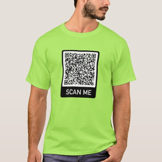 Code QR personnalisé T-Shirt Scan Texte Votre cade (Devant)