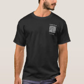 Code QR personnalisé Texte commercial T-shirt prom (Devant)