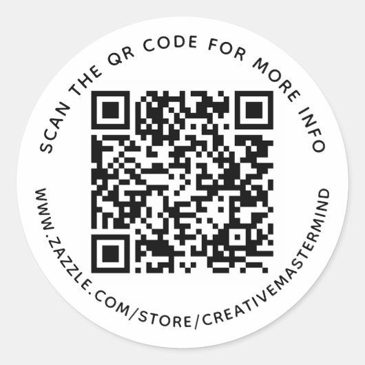 Code QR personnalisé Texte personnalisé Sticker ro (Devant)