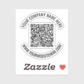 Code QR personnalisé Texte publicitaire Sticker pr (Feuille)