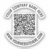 Code QR personnalisé Texte publicitaire Sticker pr (Recto)