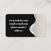 Code Qr personnalisé unique Carte de visite noir (Dos)