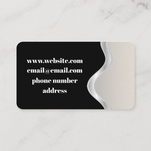 Code Qr personnalisé unique Carte de visite noir (Dos)