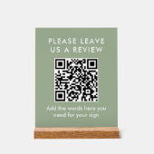 Code QR personnalisé vert sauge moderne pour laiss (Recto)