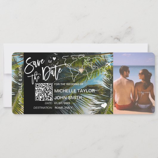 Code QR Photo Enregistrer la Carte d'embarquement  (Devant)