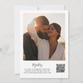 Code QR photo floral Chinois Faire-part de mariage (Dos)