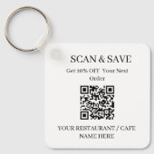 Code QR Porte-clés de restaurant Scannez et Enregi (Recto)
