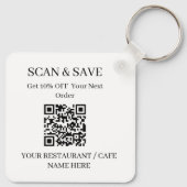 Code QR Porte-clés de restaurant Scannez et Enregi (Dos)