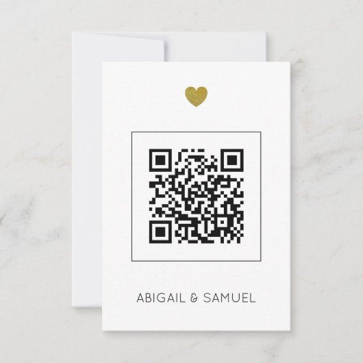 Code QR pour invitation de mariage moderne et écon (Devant)