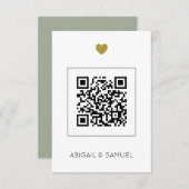 Code QR pour invitation de mariage moderne et écon (Devant / Derrière)