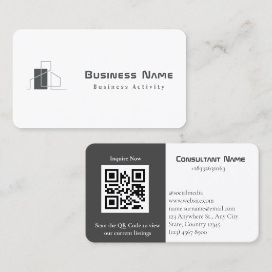 Code QR pour le Carte de visite de consultant pers (Devant / Derrière)