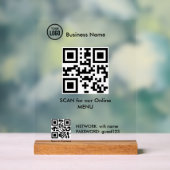 Code QR pour le menu du café du restaurant (Neutre)