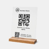 Code QR pour le menu du café du restaurant (Angle)