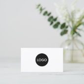 Code QR professionnel Carte de visite noir et blan (Debout devant)