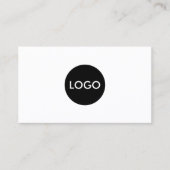 Code QR professionnel Carte de visite noir et blan (Devant)