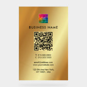 Code QR promotionnel Téléchargez votre logo sur or (Recto)