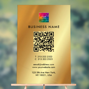 Code QR promotionnel Téléchargez votre logo sur or