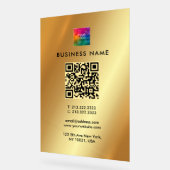 Code QR promotionnel Téléchargez votre logo sur or (Angle)