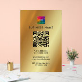 Code QR promotionnel Téléchargez votre logo sur or (Mariage)