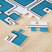 Code QR - Puzzle bleu violet (Côté)