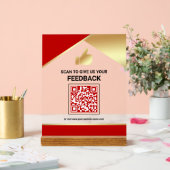 Code QR Red Gold Commentaires des clients (Mariage)
