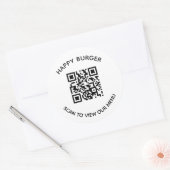 Code QR remplaçable Sticker restaurant (Enveloppe)
