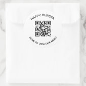 Code QR remplaçable Sticker restaurant (Sac)