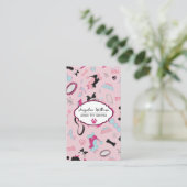 Code QR Rose Féminin Cartes de visite pour Toilett (Debout devant)