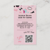 Code QR Rose Féminin Cartes de visite pour Toilett (Dos)