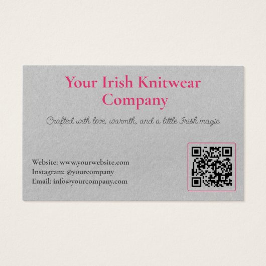 Code QR rose moderne (Dos)