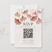 Code QR RSVP automnal en terre cuite botanique (Devant)
