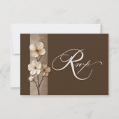 Code QR RSVP floral dessiné à la main beige sable (Devant)