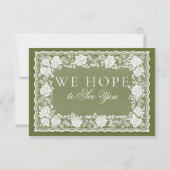 Code QR RSVP Mariage Argent Ancien Vert Olive Dent (Dos)