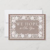 Code QR RSVP Mariage Argent Vieilli Dentelle Vinta (Dos)