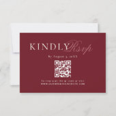 Code QR RSVP Mariage Argent Vieux Vin Dentelle Vin (Devant)