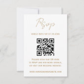 Code QR RSVP Mariage Calligraphie Romantique Or (Devant)
