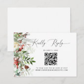 Code QR RSVP Mariage Evergreen (Devant / Derrière)