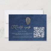 Code QR RSVP Mariage Océan Bleu Royal Navy  (Devant)