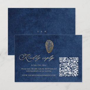 Code QR RSVP Mariage Océan Bleu Royal Navy