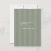 Code QR RSVP Mariage Rayure Vert Sauge Grange Rust (Dos)