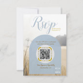 Code QR RSVP Prairie Côtière | Arche Bleue Élégant (Devant)