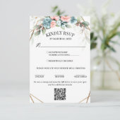 Code QR RSVP rose corail et bleu avec choix de rep (Debout devant)