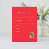 Code QR RSVP Simple Mariage Rouge (Debout devant)