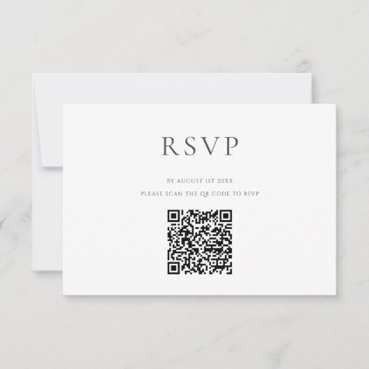 Code qr rustique moderne Mariage RSVP (Devant)