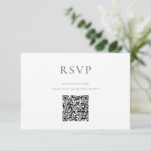 Code qr rustique moderne Mariage RSVP (Debout devant)
