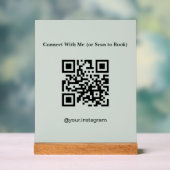 Code QR Sage Vert de Réservation d'Esthéticienne (Neutre)